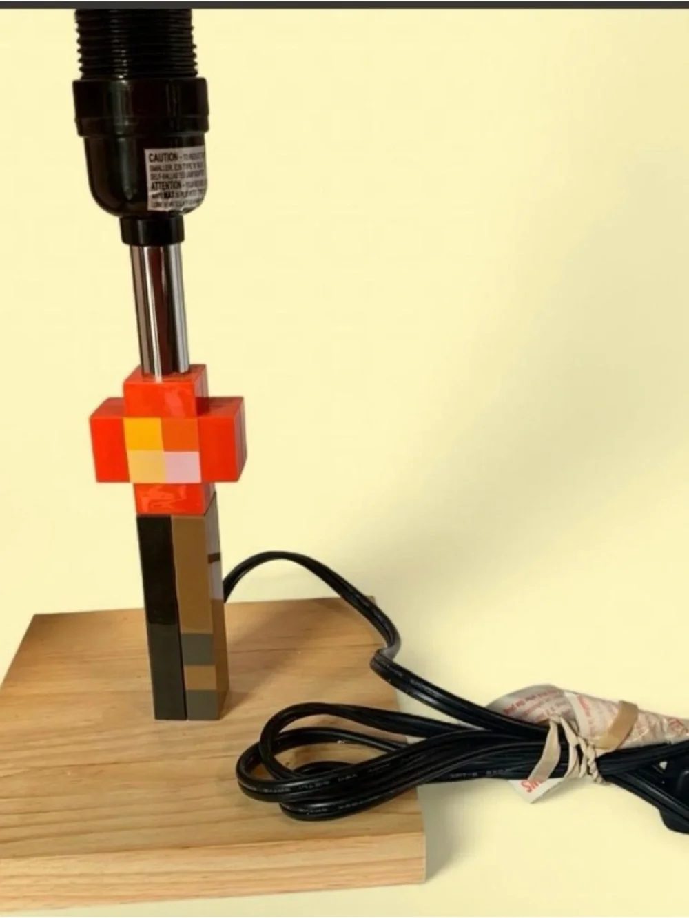 Minecraft Glowstone Redstone Torch Table Lamp Mojang 2018 Working …No Shade